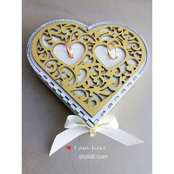 Θήκη για βέρες καρδιά 