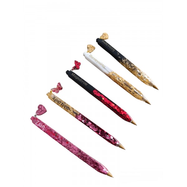 Χειροποίητα στυλό σε μεγάλη ποικιλία χρωμάτων.