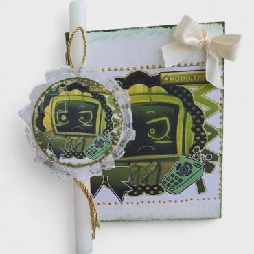 Πασχαλινή λαμπάδα Garten of Banban με κουτί βιβλίο