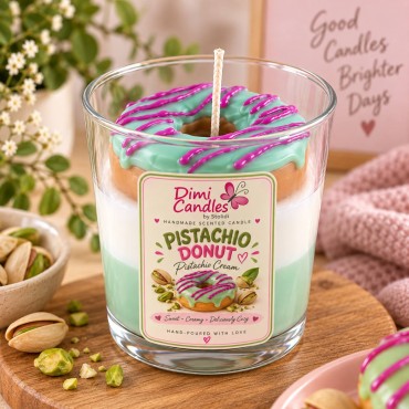 Pistachio Donut – Χειροποίητο Αρωματικό Κερί Pistachio Cream