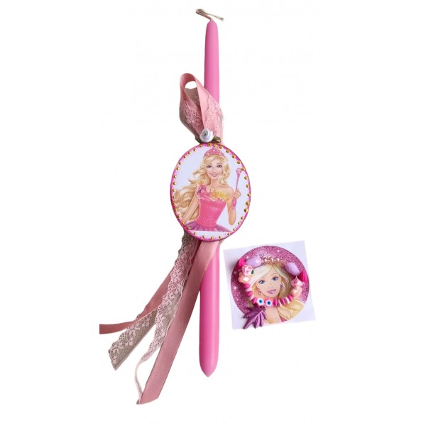Λαμπάδα Barbie με δώρο βραχιολάκι 