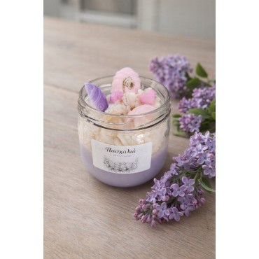 Χειροποίητο κερί σόγιας 250g με άρωμα πασχαλιάς