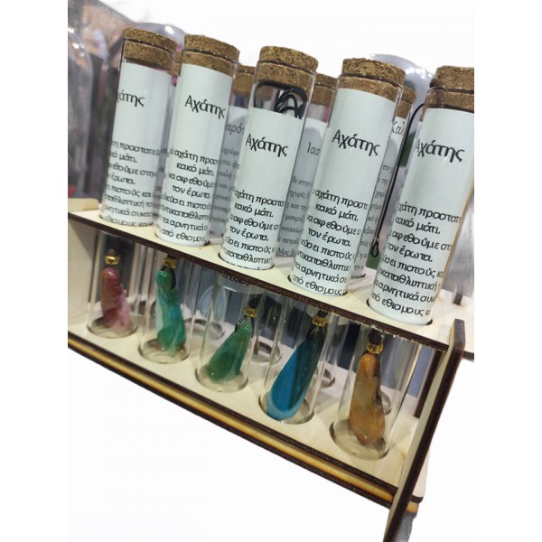 Μενταγιόν σε σχοινί με αχάτη