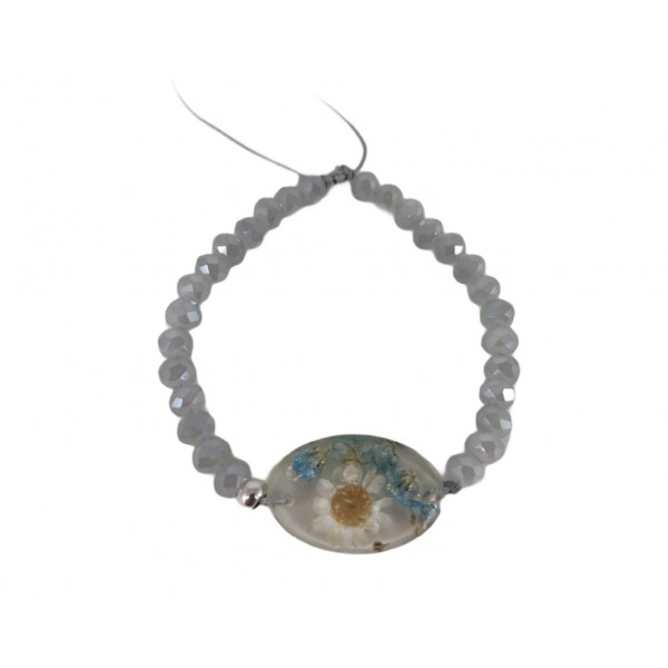 Βραχιόλι με αληθινά λουλούδια