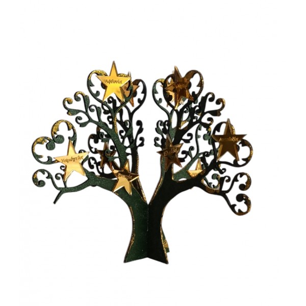 Χριστουγεννιάτικο γούρι δέντρο με ευχές