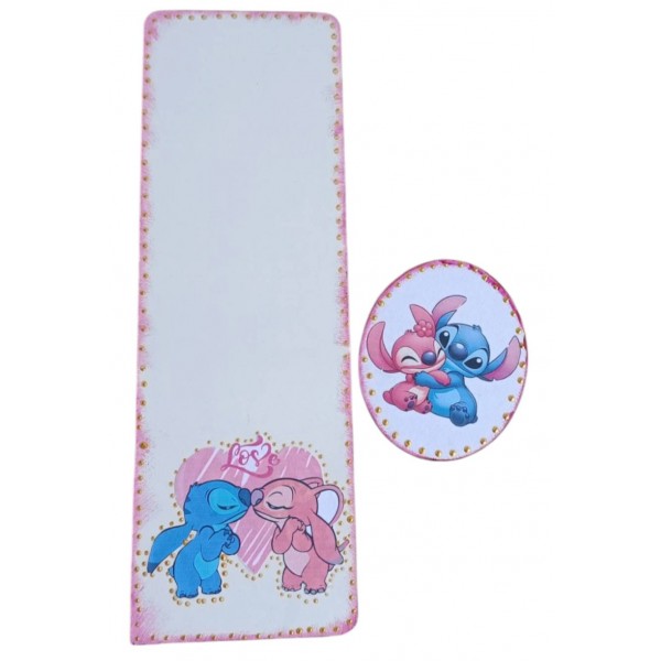 Πλάτη και στοιχείο λαμπάδας με θέμα Stitch