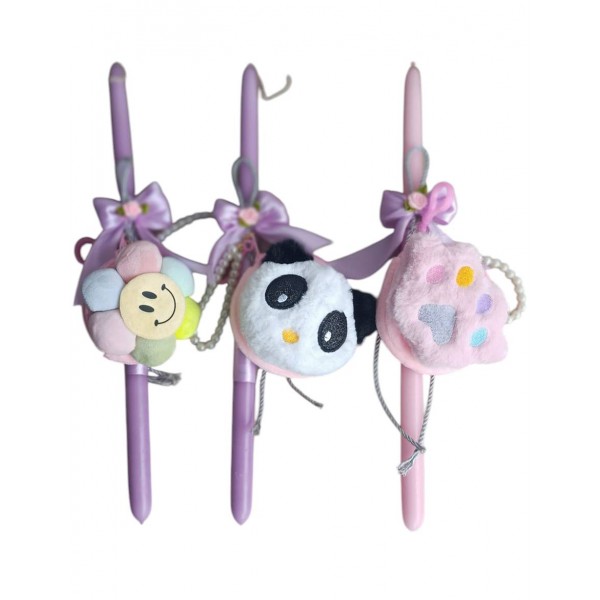 Λαμπάδες με γούνινο πορτοφολάκι