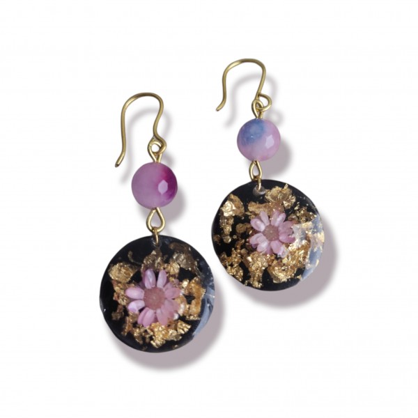 Κύκλος με αληθινά λουλούδια