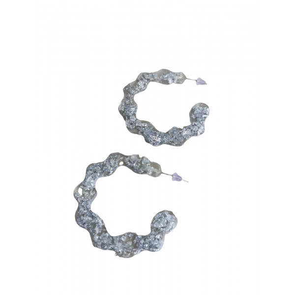 Κρίκοι με φύλλα ασημιού