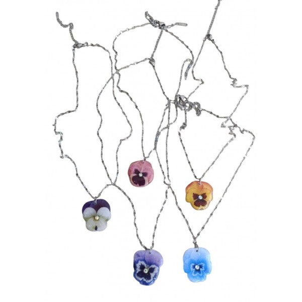 Χειροποίητο κολιέ με πανσεδάκι