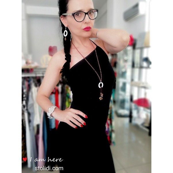 Χειροποίητο σετ από κρύσταλλα και φίλντισι