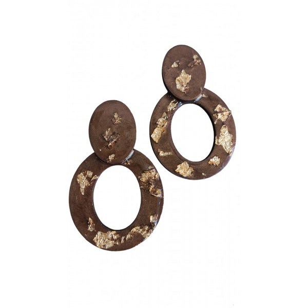 Σκουλαρίκια χειροποίητα από ξύλο 