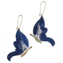 Μπλε πεταλούδες σκουλαρίκια