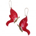 Κόκκινες πεταλούδες σκουλαρίκια