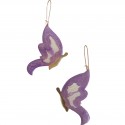 Μωβ πεταλούδες σκουλαρίκια