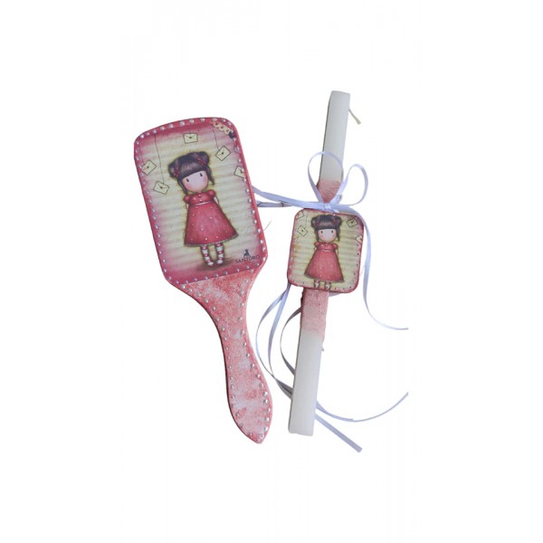 Λαμπάδα και χτένα santoro gorjuss 