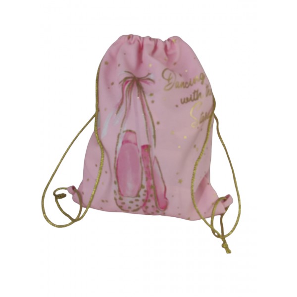 Παιδικό υφασμάτινο σακίδιο πλάτης με θέμα την μπαλαρίνα  