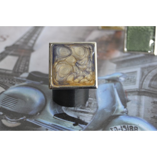 Δαχτυλίδι δίχρωμο τετράγωνο