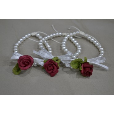 Bachelor bracelet red rose 