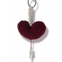 Πλεκτό μπρελόκ καρδιά 