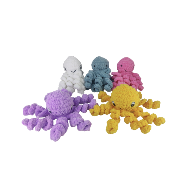 Χειροποίητο πλεκτό χταπόδι από νήμα υποαλλεργικό 20εκ. ύψος 10εκ πλάτος