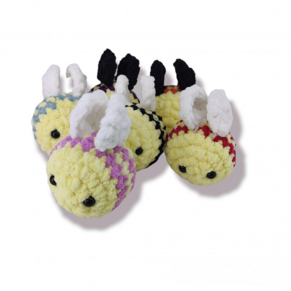 Πλεκτά μελισσάκια χρωματιστά