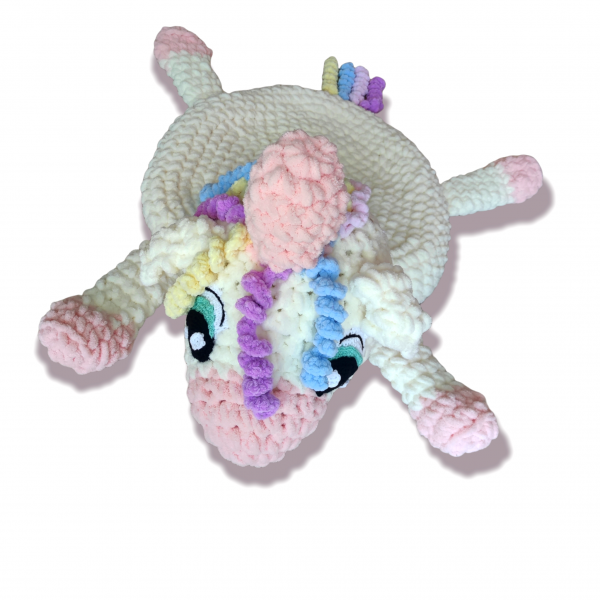 Χειροποίητο πλεκτό Παιδικό χαλάκι Μονόκερος