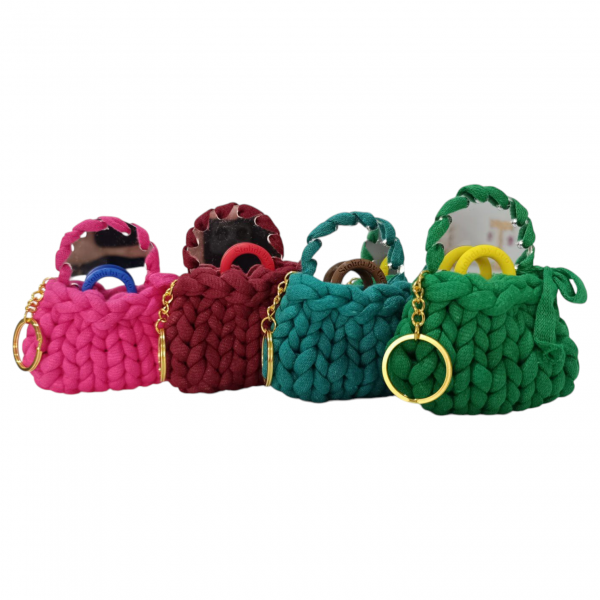 Μινιατούρα μπρελόκ τσάντας με εσωτερικό καθρέφτη 