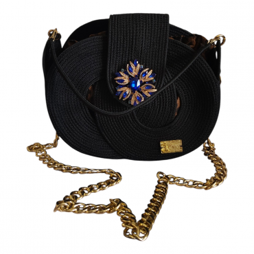 Stolidi SpiralCord black leopard | Premium Χειροποίητη Τσάντα 01/01 | Stolidi by Geo