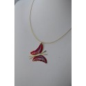 Κολιέ με κόκκινη πεταλούδα