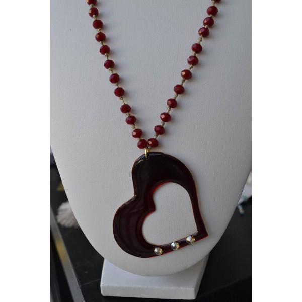 Κολιέ με καρδιά από ορείχαλκο !