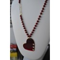Κολιέ με κόκκινη καρδιά 