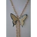 Γραβάτα με πεταλούδα σε πράσινο - χρυσό