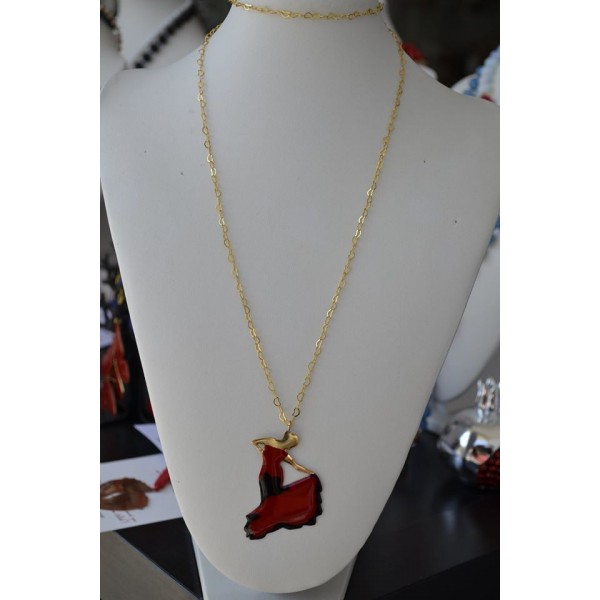 Κολιέ με φιγούρα χορεύτριας Flamenco