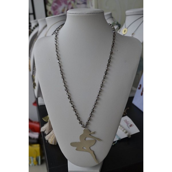 Κολιέ με χειροποίητη μπαλαρίνα