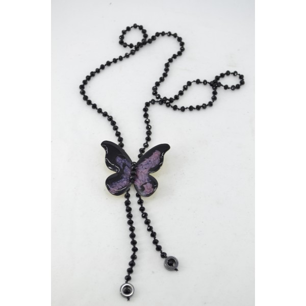 Μαύρο με μωβ