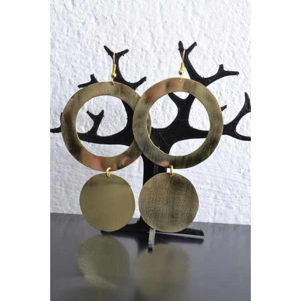 Σκουλαρίκια κρίκοι από ορείχαλκο