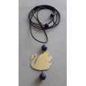 Necklace and earrings swan