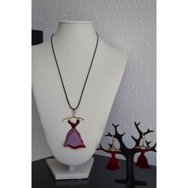 Σετ με χειροποίητο φόρεμα