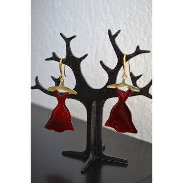 Σουλαρίκια με χειροποίητο φόρεμα