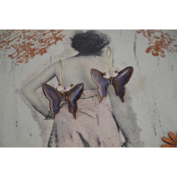 Χειροποίητα σκουλαρίκια πεταλούδες